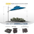 thumbnail image 2 of 12 FT 2-Tiers Patio Umbrella Cantilever Offset Umbrella, 360°Rotation & Cross Base, Royal Blue, 2 of 5