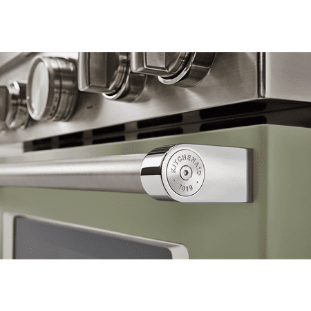 KitchenAid - Commercial-Style 4.1 Cu. Ft. Slide-In Gas True Convection Range with Self-Cleaning - Avocado cream