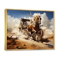thumbnail image 2 of Designart "Old Cart Cart In Flow II" Animals Floater Framed Canvas Wall Art, 2 of 7