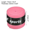 thumbnail image 3 of Unique Bargains 43.3' Round Groove Non-Slip PU Tennis Racket Overgrip Tape Wraps Red 6 Pack, 3 of 6