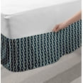 thumbnail image 2 of Abstract Bed Skirt, Irregular Design of Random Geometric Elements in a Classic Style, Elastic Bedskirt Dust Ruffle Wrap Around for Bedding Decor, 4 Sizes, Night Blue Pale Sepia, by Ambesonne, 2 of 2