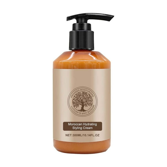 FcBaudy Hair Care Products Long-lasting Styling Moroccan Volume Moisturizing Elasticity Moroccan Hydrating Styling Cream Elastin For Dry Damaged Bounce CHair 280ML a Cream
