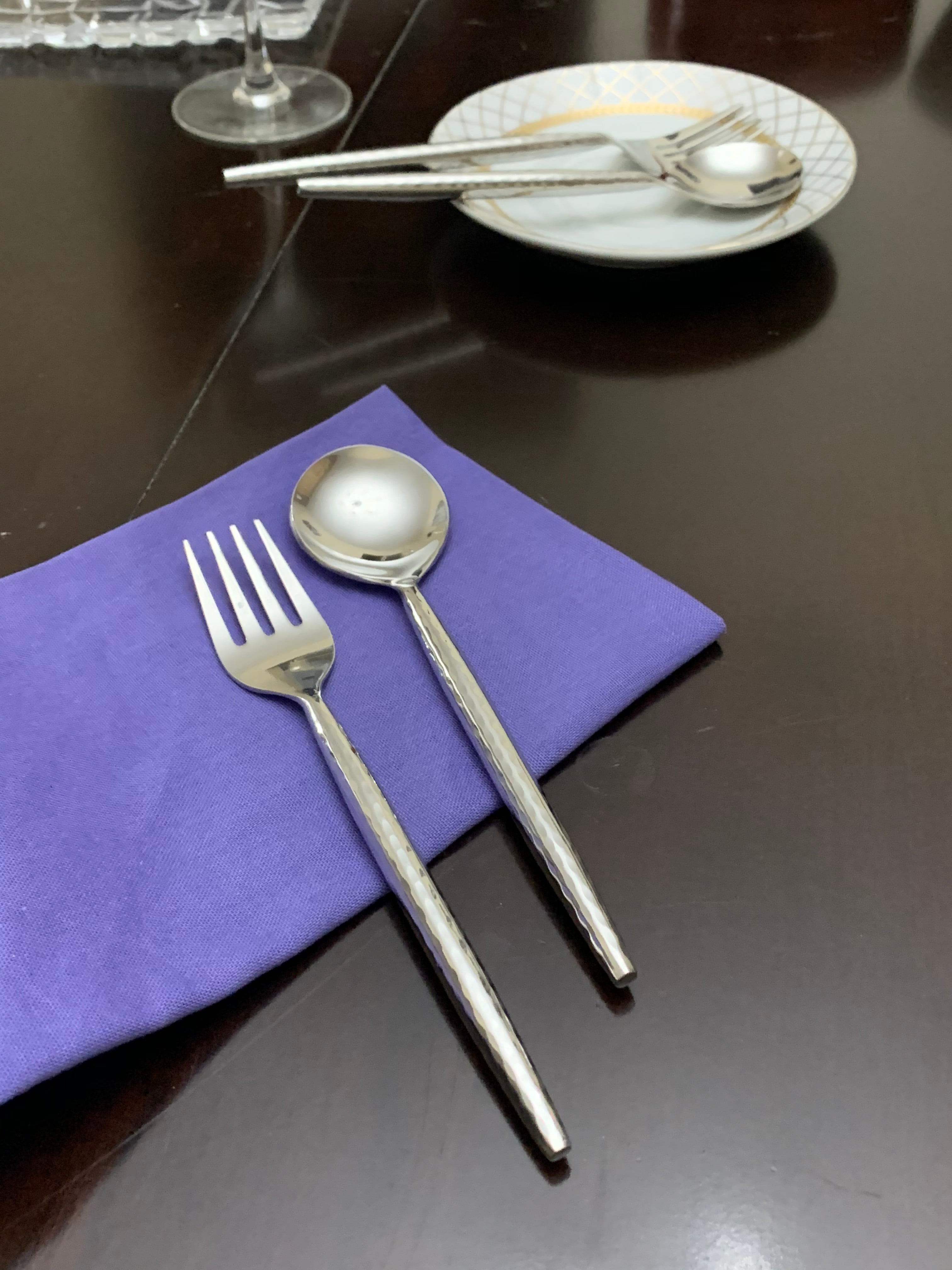 Vibhsa Silverware Appetizer forks and Dessert Spoons 12 Piece Set