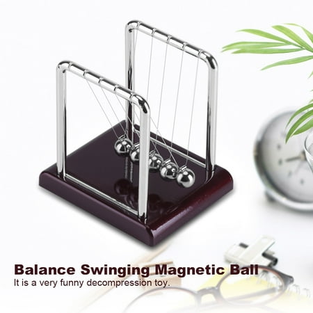 Qiilu Steel Balance Swinging Magnetic Ball Cradle Physics Science