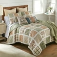 thumbnail image 6 of Donna Sharp Peach Rose 3PC Pieced Cotton Queen Set, 6 of 9
