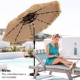 thumbnail image 4 of Gymax 7 FT Hawaiian Style Umbrella Sun-proof Thatched Patio Tiki Umbrella w/8 Ribs, 4 of 10