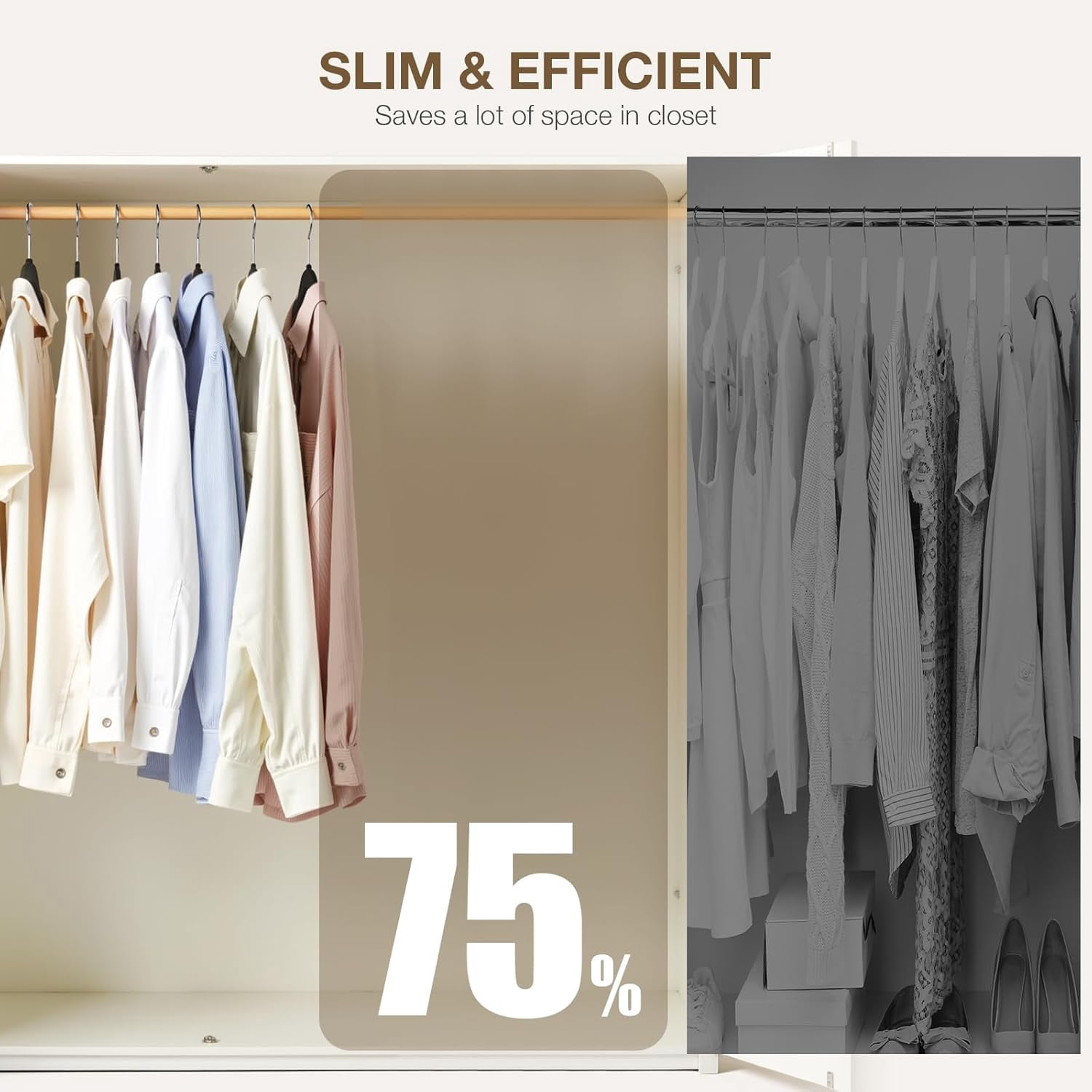 Cozymood Velvet Pants Hangers 20 Pack with Adjustable Clips, Space-Saving Slim Felt Clothes Hangers, Heavy Duty & Non-Slip Flocked Hangers for Pants, Skirts, Dresses and Jeans