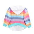 thumbnail image 3 of Bullpiano Baby Girl Pullover Sweater Rainbow Sweatshirt Long Sleeve Sweat Tops with Pockets Warm Fall Winter Clothes, 3 of 9