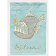 thumbnail image 1 of Carolines Treasures BB8567GF Frog Fish Welcome Flag Garden Size, 1 of 3