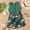 Jungle green, variant on PatPat Kid Girl Button Design Sleeveless Belted Splice Romper Jumpsuit Shorts,Sizes 4Y-12Y,One Piece