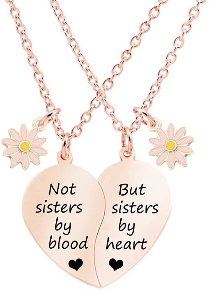 heart necklace for sisters