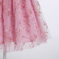 thumbnail image 6 of IBTOM CASTLE Flower Girls Dress for Wedding Round Neck Sleeveless Floral Embroidered Ruffle Tulle Dress Birthday Party Princess Pageant Gown with Bowknot 3-4 Years Pink, 6 of 7