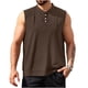 thumbnail image 4 of Ceisia Men's Relaxed Fit Henley Neck Sleeveless Tank Top with Chest Pocket for Casual Daily Wear Brown L Gifts, 4 of 5