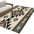 thumbnail image 6 of Southwest Geometric Area Rug 3x5 Washable Rug Non Slip Brown Mexican Aztec Boho Tribal Large Area Rug Indoor Floor Carpet for Entryway Bedroom Kitchen Living Room Home Office Dining Room Nursery, 6 of 8