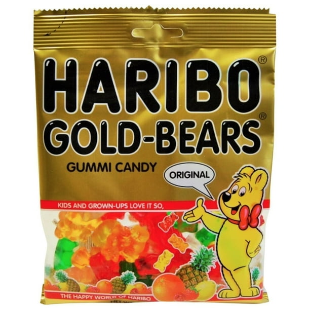 Haribo Gummi Candy, Original GoldBears, 5Ounce Bags (Pack of 12