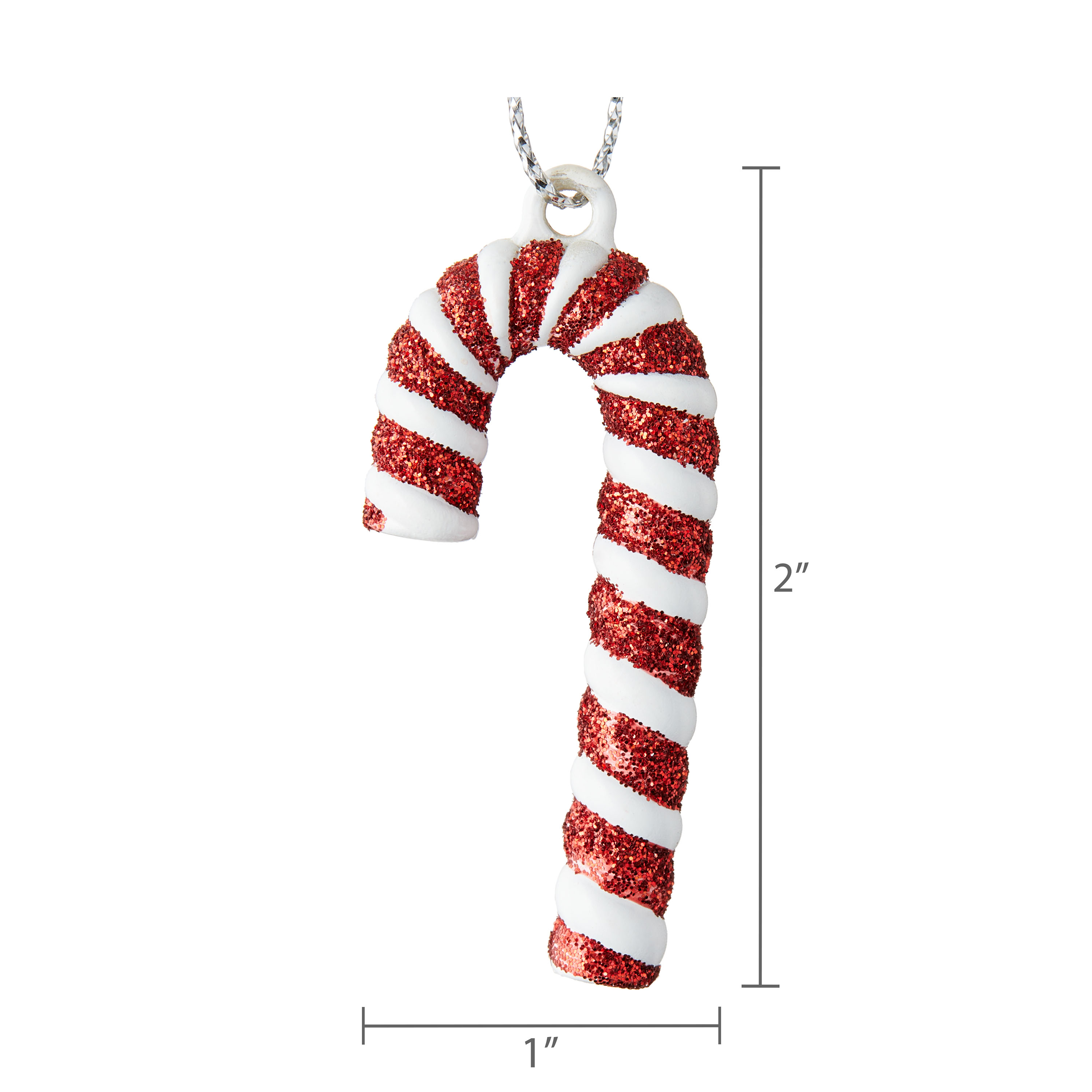 Red and White Mini Candy Christmas Ornaments, 6 Count, by Holiday Time