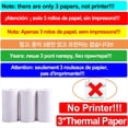 thumbnail image 3 of C19 Printer Portable Thermal Printer Photo Pocket Thermal Label Printer 58mm Printing Wireless Bluetooth Android IOS, 3 of 5