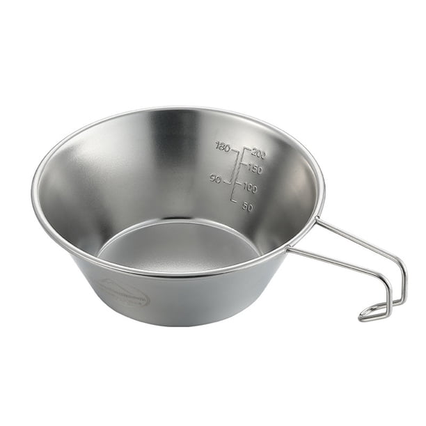 Arrocera Taza de acero inoxidable para acampar Sierra, olla de camping ligera y compacta, taza de ca CAMPINGMOON Arrocera