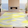 thumbnail image 2 of Design&I 8'x10' Washable Area Rug Sleek Flatweave Pet Friendly Abstract Rgu Geometric Composition Delicate Floating Details for King Size Bedroom, Under Bed, 2 of 7