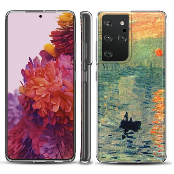 Slim-Fit Lightweight Protective Phone Case compatible with Samsung Galaxy S21 ULTRA 5G, by OneToughShield ® - Sunrise Impression