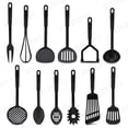 thumbnail image 5 of AME D'ESSENCE Pasta/Spaghetti Fork 11 3/8 inch Black Nylon 410ºF Heat Resistant Spoon with Ergonomic Handle Kitchen Gadgets for Pasta, 5 of 5