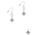 thumbnail image 2 of Delight Jewelry Silvertone 2-D ''Baby on Board'' Sign with Foot Print Silvertone Leaf French Earrings, 2 of 5