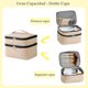 thumbnail image 3 of Cosmetiquera para Maquillaje Cosmetiquera de Viaje Bolsa de Maquillaje Portátil Organizador de Maquillaje Grande Multifuncional Neceser Mujer (Beige), 3 of 4