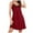 Red, variant on TSADFHJI Silk Robes for Women Women's Loose Lace V Neck Suspender Dress L Black