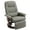 Gray, variant on Reclining Chair, Swivel Recliner Chair with Footrest, Armrest, and Wood Base for Living Room, Faux Leather, Light Brown