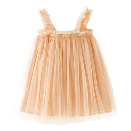 

ASFGIMUJ Dresses For Girls Modest Sleeveless Tulle Holiday Party Dress Dance Party Princess Dresses Clothes Dresses For Teen Girls Size 18 Months—24 Months