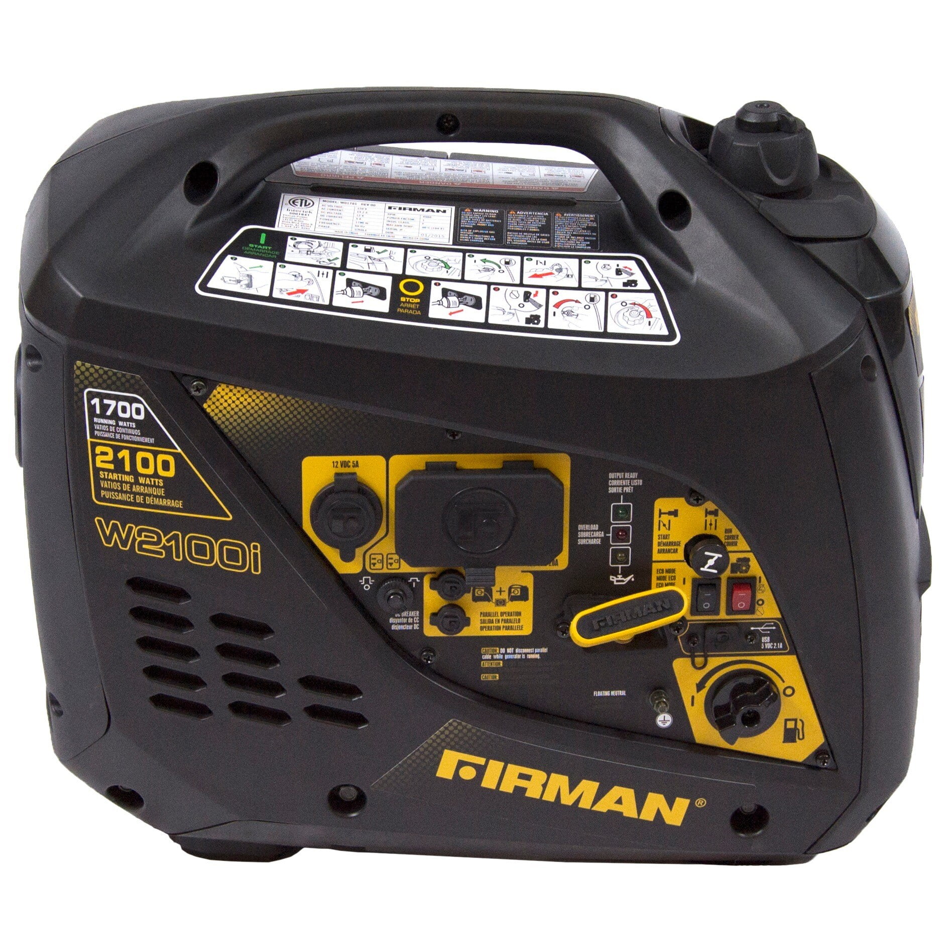 Firman W01781 1700/2100 Watt Portable Gas Inverter