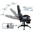 thumbnail image 5 of ELECWISH Racing Style Reclining Gaming Chair High Back Large Size Ergonomic Adjustable Swivel Computer Chair with Footrest Headrest and Lumbar Support PU Leather Executive Office Chair (Yellow), 5 of 7