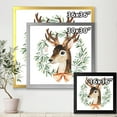 thumbnail image 4 of Designart 'Floral Wreath Isolated On White Over Deer' Farmhouse Framed Art Print, 4 of 4