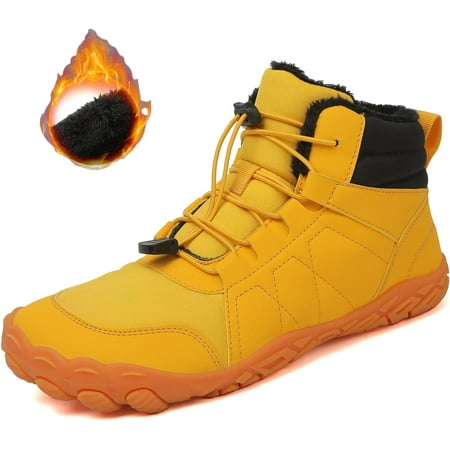 Barefoot shoes winter  Men s Women s Winter Snow Boots Thickened Warm Fur Lined waterproof and non-slip hiking cotton boots