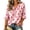 Pink, variant on Going Out Tops for Women 3/4 Sleeve Polka Dot Tops Loose Fit Casual Dressy V Neck Shirts Blouses Fashion Fall Clothes