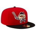 thumbnail image 3 of Men's New Era Red/Black Erie SeaWolves Theme Night Pepperoni 59FIFTY Fitted Hat, 3 of 6