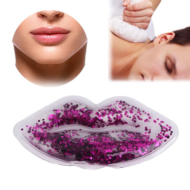 Bloc Réfrigérant pour Lèvres, Paquets de Gel en Forme de Lèvres, Compresse Chaude et Froide Réutilisable, Soulage la Douleur et Relaxe les Lèvres, pour Soin des Lèvres Cadeau pour Fille Femme