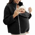 thumbnail image 6 of Maternity Winter Coat | 2-In-1 Zip-Up | Fall Winter Fleece Sweatshirt Warm Kids Carrier Jacket | for Daily Wear, 6 of 9