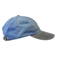 thumbnail image 3 of KC Caps® Unstructured Low-profile Two-Tone Denim Garment Washed Baseball Cap, 3 of 4