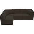 thumbnail image 5 of Meridian Furniture Ollie Brown Boucle Fabric Modular Sectional, 5 of 7