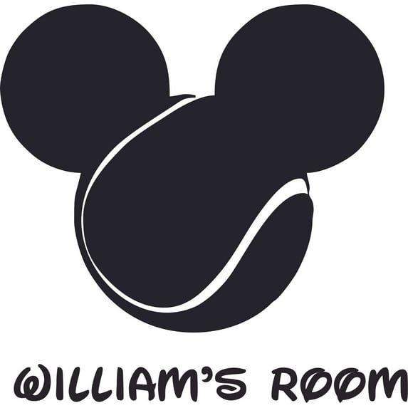 Tennis Design Customized Wall Art Vinyl Decal - Custom Vinyl Wall Art - Personalized Name - Baby Girls Boys Kids Bedroom Decal Room Wall Art Stickers Decoration Size (20x18 inch)
