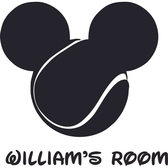 Tennis Design Customized Wall Art Vinyl Decal - Custom Vinyl Wall Art - Personalized Name - Baby Girls Boys Kids Bedroom Decal Room Wall Art Stickers Decoration Size (10x8 inch)