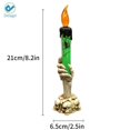 thumbnail image 4 of Deago Halloween Candelabra Holder, Halloween Candles Holder Light with LED Flameless Skull Carvings Halloween Decorations for Party, Indoor and Outdoor, 4 of 10