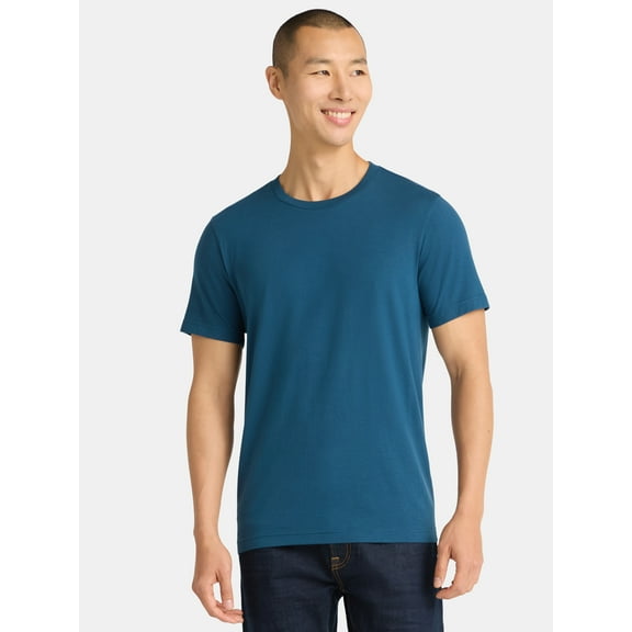 George Men's and Big Men's Crewneck Tee with Short Sleeves, Sizes XS-3XL