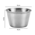 thumbnail image 2 of 12 Pcs Sauce Cup Small Cups Ramekins with Lids Steel Condiment Dishes Metal Dipping, 2 of 6