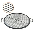 thumbnail image 3 of Outdoor Fire Pit Grill Grate - 30" Round BBQ Cooking Grid with Handle, Heavy Duty Steel Design for Campfire, Camping Trips, Tailgating, and Beach Parties, 3 of 11