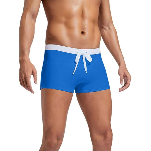 Men's Fashionable Summer Solid Coloured Swimming Shorts with Compression Liner, Nylon Fabric, Quick Drying, Suitable for Swimming and Beach Activities
