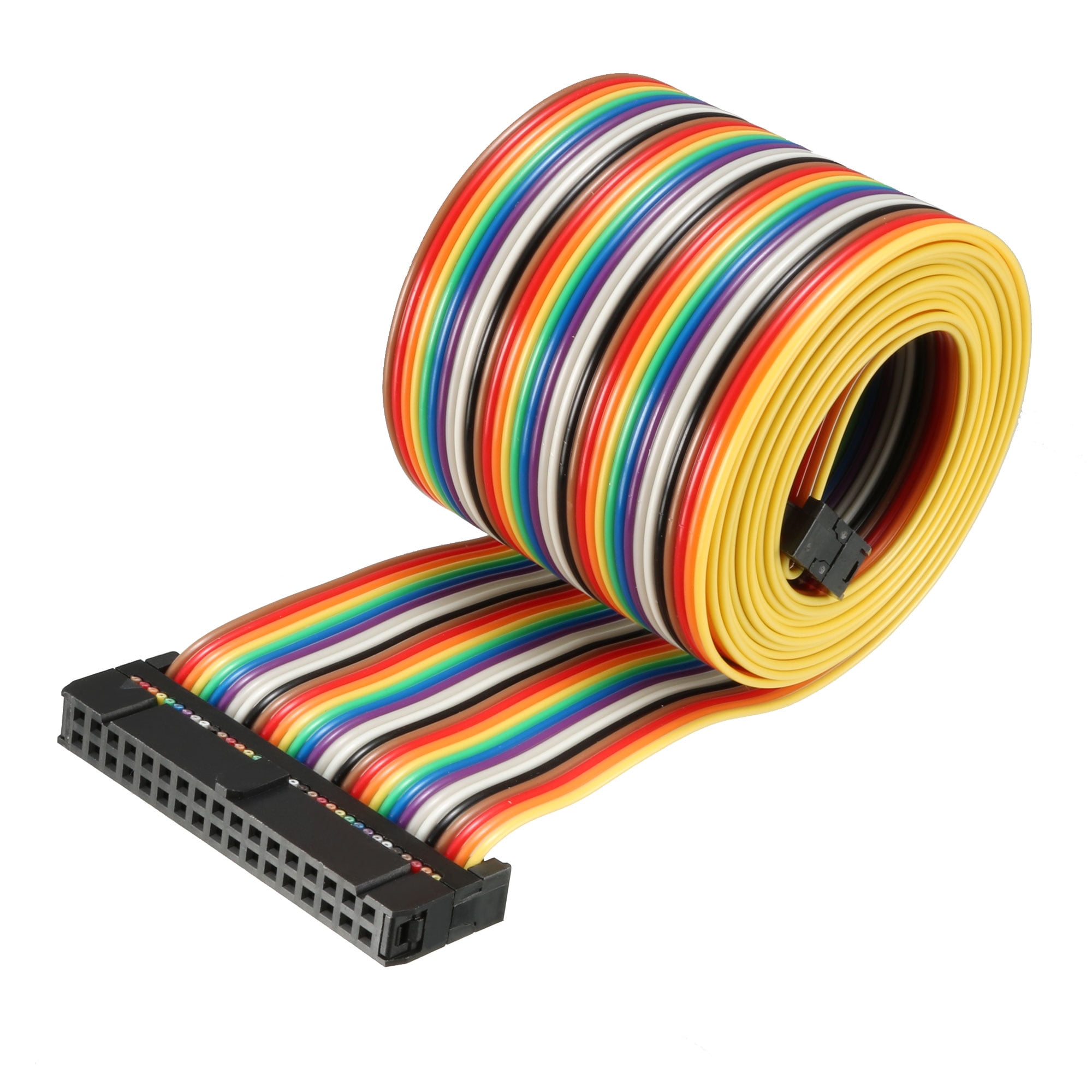 IDC 34P Wire Flat Rainbow Ribbon Cable 148cm 2.54mm Pitch 1pcs ...