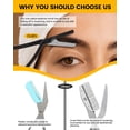 thumbnail image 3 of Tijeras para cejas BEZOX de acero inoxidable con peine para mujeres y hombres, 3 of 8