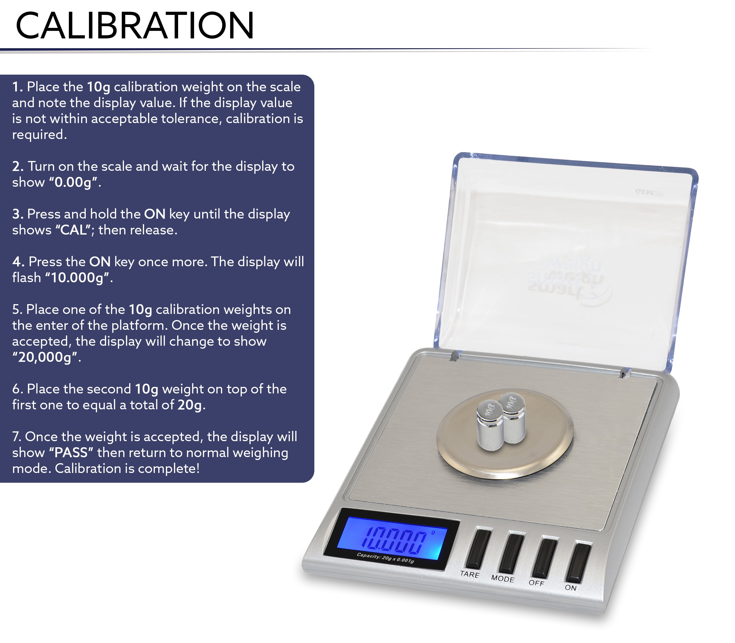 Smart Weigh Premium High Precision Digital Milligram Scale with Case